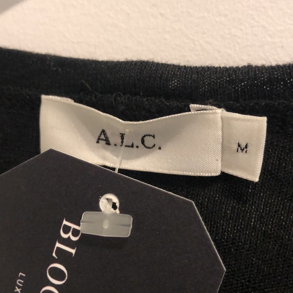 A.L.C. Reef Black Cut-Out Long Sleeve T-Shirt - Picture 9 of 10